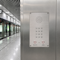 Panneau d'interphone encastré en acier inoxydable avec clavier, appel d'urgence mains libres pour métro, aéroport, banque, école