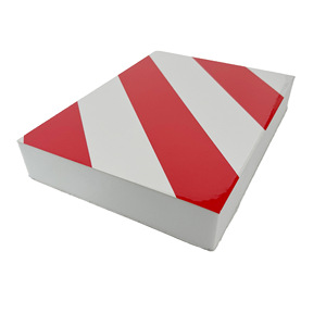 Bloc de mousse réfléchissant rouge et blanc de la série Protective, protection contre les collisions pour garage, amortissement durable auto-adhésif pour carrosserie de véhicule - Product Image 1