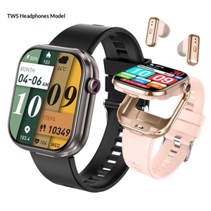 สมาร์ทวอทช์ <span class=keywords><strong>T99</strong></span> สำหรับกีฬาและชุดหูฟัง 2-in-1 พร้อมฟังก์ชันบันทึกเสียงสนทนา สายซิลิโคน - Product Image 1