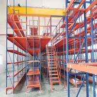 Étagères de mezzanine multi-niveaux robustes et personnalisables à 2 niveaux, en acier durable, revêtement en poudre métallique, solutions de stockage haute capacité