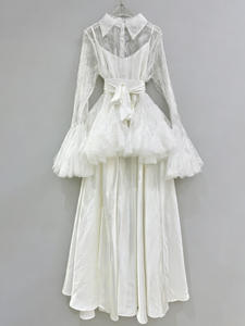 <span class=keywords><strong>Conjunto</strong></span> de 2 <span class=keywords><strong>Piezas</strong></span> para <span class=keywords><strong>Mujer</strong></span>, Blusa con Lentejuelas y Cordones, Vestido Largo, <span class=keywords><strong>Conjunto</strong></span> de Vestidos, Moda Sehe - Product Image 2