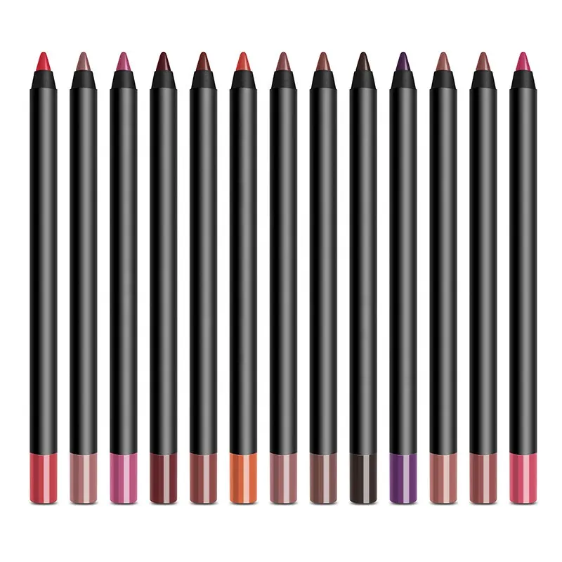 2022 Großhandel Custom Makeup 13 Farben Kosmetik Lip Liner Custom Private Label Wasserdichter cremiger Lip Liner Pencil