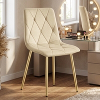 Chaise de salle à manger en gros pour la maison, design italien, métal, luxe nordique, tissu rembourré, velours, pour table