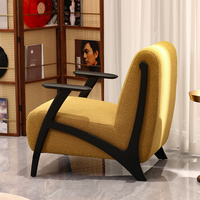 Fauteuil d'appoint moderne et confortable, rembourré, avec structure en bois massif, pour salon ou hôtel
