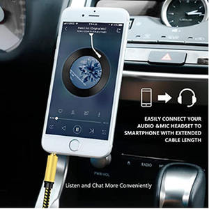 <span class=keywords><strong>สาย</strong></span>สัญญาณเสียง TRRS 3.5 มม., 5 ฟุต 4 ตัวนำ (4 ขั้ว) พร้อมไมโครโฟน [รองรับไมโครโฟน] <span class=keywords><strong>สาย</strong></span> <span class=keywords><strong>Aux</strong></span> แบบถักไนลอน รองรับลำโพง - Product Image 4