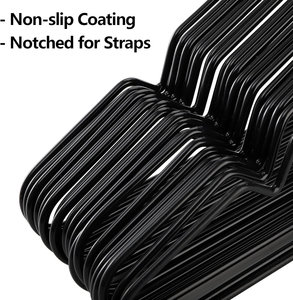 Cintres métalliques en fil d'acier inoxydable de 16 pouces Cintres antidérapants Cintres pour placard - Product Image 4