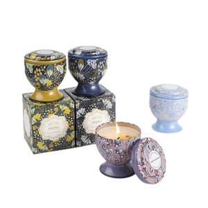 Vela Aromática de Cera de Soja de Lujo, Hecha a Mano, con Flores Secas Clásicas, en Tarro de Metal, de Larga Duración, Regalo para Bodas y Cumpleaños - Product Image 6