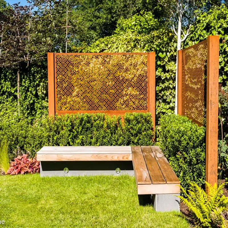 Cheap Decorative Corten Steel Sheet Metal Screen Panels,Outdoor Privacy Screens, corten steel screen