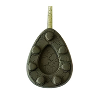 Plomb de pêche texturé pour feeder, plomb de pêche en ligne, poids de feeder plat de type poire avec tube en caoutchouc camouflage 56g-113g