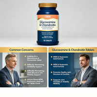 Complément alimentaire Glucosamine et Chondroïtine avec MSM et Acide Hyaluronique, 90 comprimés
