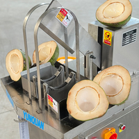 Zware hydraulische kokosnootsnijmachine, kokosnootsnijder, fruitpersmachine, extractor voor restaurantgebruik.