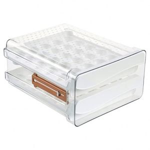 Multi-Layer Roll Down Injection-Molded Rectangle Food Egg Dispenser Organizer Storage <b>Container</b> Plastic for <b>Refrigerator</b> - Product Image 4