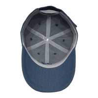 Venta al por mayor Sport Fit suave gorra de béisbol lavado Denim algodón Velcro ajustable bordado Logo personalizado papá sombrero Denim gorra de béisbol
