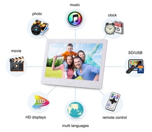 21.5/22 Inch Display 1080P Advertising Player IPS Screen Digital Photo Frame with <b>Calendar</b> White Full HD Mp4 Movie Player - Product Image 6