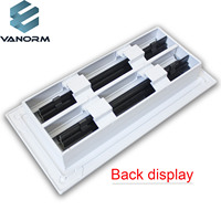 Diffuseur de grille moderne et élégant 10x4 pouces, 2 fentes, grille d'aération linéaire pour système de climatisation HVAC, registre de plafond pour retour d'air de climatisation industrielle