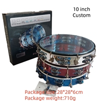 10 Inch Double Layer Tambourine Adjustable Plastic Frame With Clear Drum Head Custom Color Factory OEM/ODM Percussion Instrument