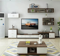 Nouvelle conception : Ensemble de meubles modernes en bois pour chambre et salle à manger, meuble TV, table basse en bois