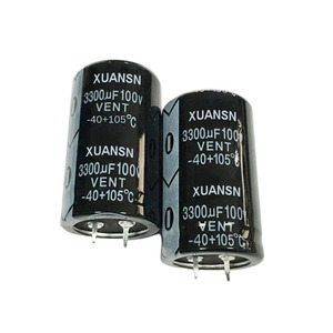 מפעל ישיר באיכות גבוהה 3300 uf100v אלומיניום אלקטרוליטי קבל חיים ארוכים אדווה גדול עבור אודיו צופר - Product Image 1