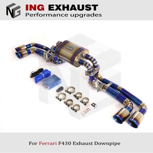 ING Nouveau style Performance 2005 et plus Ferrari F430 <span class=keywords><strong>Scuderia</strong></span> 6.3 Échappement Catback en alliage de titane Tuyau d'échappement de voiture Pièces automobiles - Product Image 3