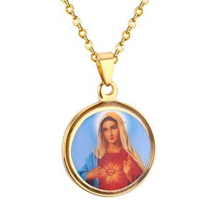 Collier avec pendentif Allah plaqué or 18 carats de qualité supérieure, unisexe, bijoux religieux pour hommes, collier musulman en acier inoxydable - Product Image 3