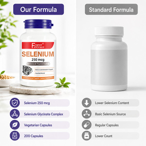 ผู้ผลิตอาหารเสริมซีลีเนียม OEM Shecome 250 ไมโครกรัม เสริมสร้างภูมิคุ้มกันสำหรับผู้ใหญ่ แคปซูลซีลีเนียมแบบวีแกน 200 เม็ด - Product Image 3