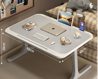 Bureau d'étude pour étudiant, écologique, en kit, avec tiroir, plateau en PVC et MDF, pieds en acier, pour chambre à coucher