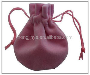 Sac à bijoux en velours de haute qualité avec cordon de serrage pour montres et colliers, vente en gros, logo personnalisé imprimé, pochette de rangement pour bijoux - Product Image 4