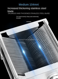 वाणिज्यिक सुपरमार्केट जमे हुए मांस स्लिसर कटर 304 स्टेनलेस स्टील स्वचालित समायोज्य मोटाई नई - Product Image 4