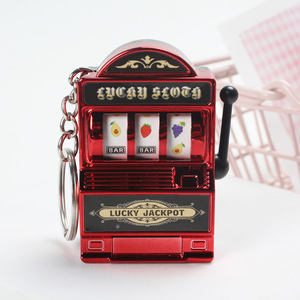 Bán buôn <span class=keywords><strong>Mini</strong></span> khe cắm máy Móc khóa may mắn 7 jackpot quyến rũ móc khóa - Product Image 2