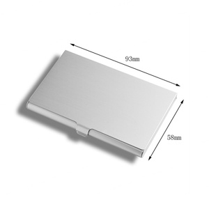 ที่ใส่บัตรธุรกิจโลหะแบบเรียบง่ายสามสีพร้อมโลโก้สั่งทำสำหรับของขวัญส่งเสริมการขายขายส่ง - Product Image 3