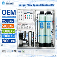 Machine à osmose inverse industrielle commerciale certifiée CE RoHS, 0,25-100 T/H, usine d'eau en bouteille personnalisable pour l'eau potable
