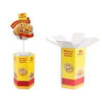 Présentoir en carton pour snacks et aliments, présentoir de gros pour le stockage des nouilles, présentoir en carton pour biscuits