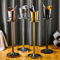 Tempat Es Batu Berdiri Warna Kustom, Bahan Stainless Steel Kuat, untuk Bar, Klub, KTV, Pesta