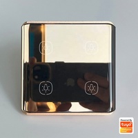 Interruptor Inteligente WiFi Zigbee 10A con APP, Panel Táctil de Vidrio de 4 Canales, Marco de Aleación de Aluminio y Metal, para Pared, Enchufe EU/UK