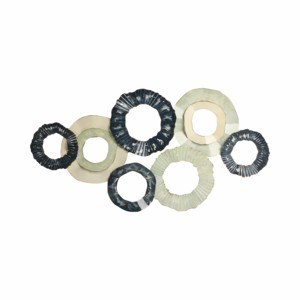 Decorazione da parete circolare in metallo a tema costiero per soggiorno, camera da letto, bagno, decorazione d'interni - Product Image 1