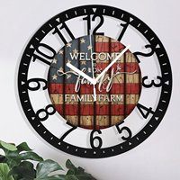 Horloge murale ronde en fer de 25 cm au design nordique, simple, élégante et silencieuse