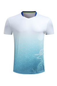 Vente en gros <span class=keywords><strong>pas</strong></span> <span class=keywords><strong>cher</strong></span> chemise de sport en polyester chemise de <span class=keywords><strong>badminton</strong></span> haut pour hommes et femmes séchage rapide respirant vêtements de tennis t-<span class=keywords><strong>shirt</strong></span> de course - Product Image 4