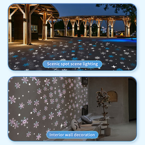 في الهواء الطلق مقاوم للماء عيد الميلاد عطلة الإضاءة الزخرفية ندفة الثلج أدى إسقاط مصباح gobo المشهد - Product Image 5