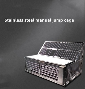 Cage à pigeons manuelle en acier inoxydable Cage à pigeons cryptée Cage à pigeons automatique Cage à poulets et piège à oiseaux - Product Image 5