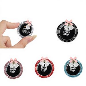 Anneau d'allumage de <span class=keywords><strong>voiture</strong></span> avec nœud papillon en strass, anneau de décoration pour bouton de démarrage du moteur, accessoires intérieurs pour bouton de démarrage de <span class=keywords><strong>voiture</strong></span> - Product Image 6