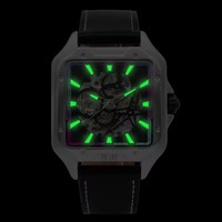 Montre automatique carrée pour homme, cadran ajouré lumineux, étanche, mouvement mécanique sportif, luxe et mode, idéale pour le dropshipping