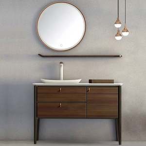 Classic Retro Waterproof Moisture-proof and Durable Floor Standing <b>Bathroom</b> <b>Cabinet</b> for Apartment - Product Image 1