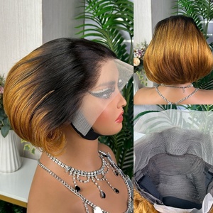 13*4 LACE Short <b>Pixie</b> <b>Wig</b> High Density Super Double Drawn Quality Wholesaler Bundles <b>Wigs</b> - Product Image 6