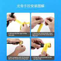 Cinta de Agarre para Raqueta de Bádminton, Antideslizante, Portátil, de PU, con Absorción de Impactos, Diseño Duradero para Tenis y Squash