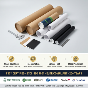 Custom Kraft Yarn Paper Tube Core High Precision <b>Textile</b> & <b>Packaging</b> Cylinder Storage Display OEM MOQ 300pcs - Product Image 2