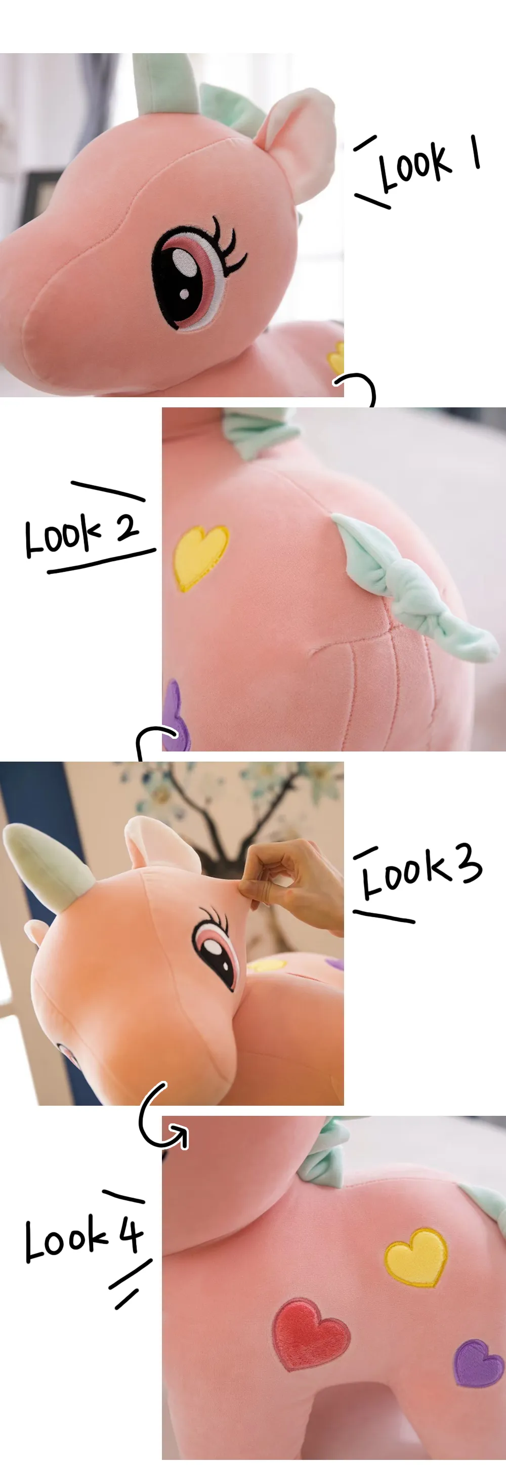 Lindo Kawaii suave 18cm sentado multicolor unicornio animales de peluche chico juguetes personalizado 100% algodón orgánico unicornio peluche juguete