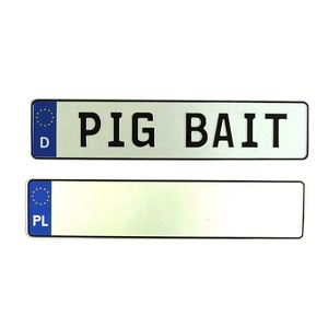 Placa de <span class=keywords><strong>matrícula</strong></span> <span class=keywords><strong>alemana</strong></span> decorativa de aluminio, logotipo personalizado europeo en blanco - Product Image 4