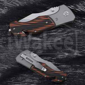 Couteau d'extérieur haut de gamme de poche G10 pliant de survie 8CR14 couteau de Camping avec couteau de survie - Product Image 5