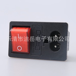 Interruptor de corriente Jieyue Ac14 F16 3 en 1 con fusible, tomacorriente de pared de 250v para audio y video, de plástico, sin conexión a tierra. - Product Image 1