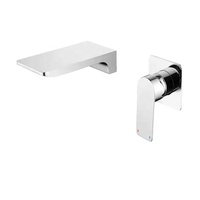 Robinet de lavabo mural en laiton au design moderne ZY-W238C, mitigeur d'eau chaude et froide, finition chromée, pour salon et hall